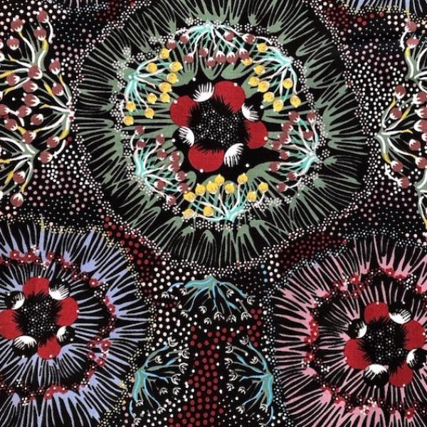 RED BUSH PLUM Aborigines Stoff aus Australien